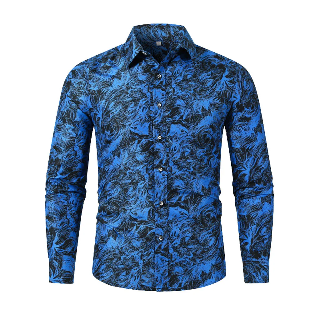 SAGACE Сексуальная мужская осенне зимняя повседневная тонкая рубашка с длинными