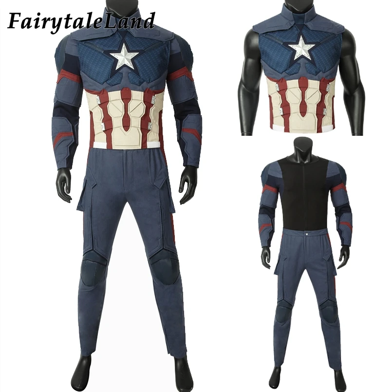 Костюм на Хэллоуин карнавал Endgame капитан для косплея костюм Стива комбинезон