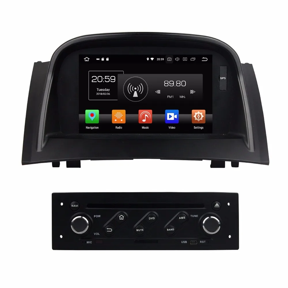 Автомагнитола с восьмиядерным процессором 7 дюймов 8 ядер Android 9 0 DVD-плеером GPS для