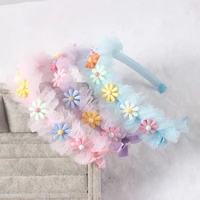 kid headwear hair clip accessories for girls elastic headband flowers for the head hoops 2021 pink red blue purple