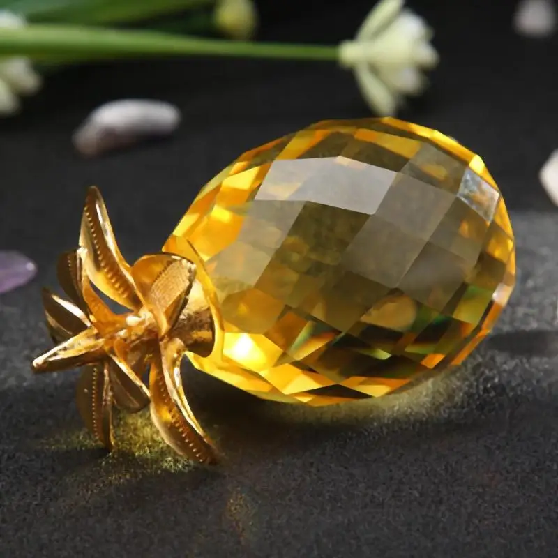 Статуэтки хрустальные в форме ананаса бриллиантовые мини фотообои DIY искусство