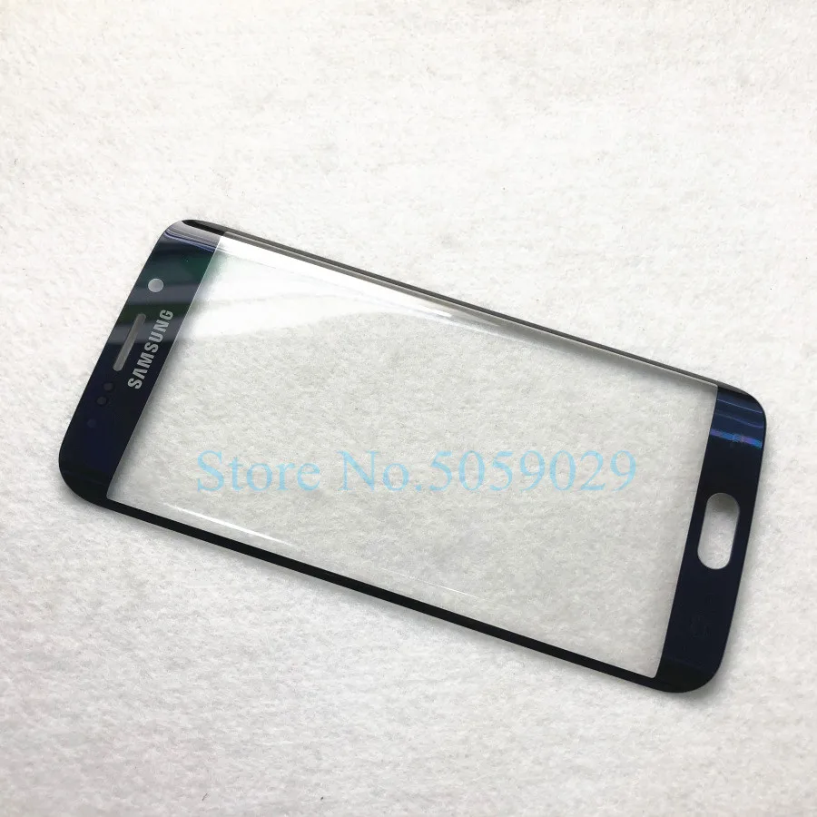 Для Samsung Galaxy S6 Edge G925 G925F ЖК-дисплей внешняя Сенсорная панель Замена стеклянного экрана передняя стеклянная линза+ наклейка