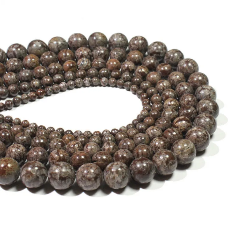 

Natural Jewelry Making Round Loose Bead Coffee Jasper Beads Pick Size 6 8 10mm Bracelet for Women