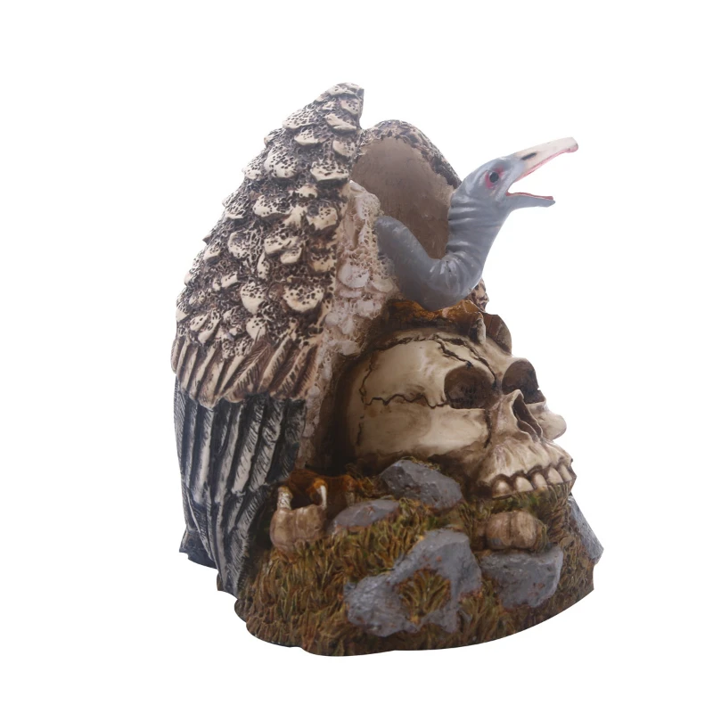 Статуя черепа человека для домашнего декора статуэтки из смолы украшение на