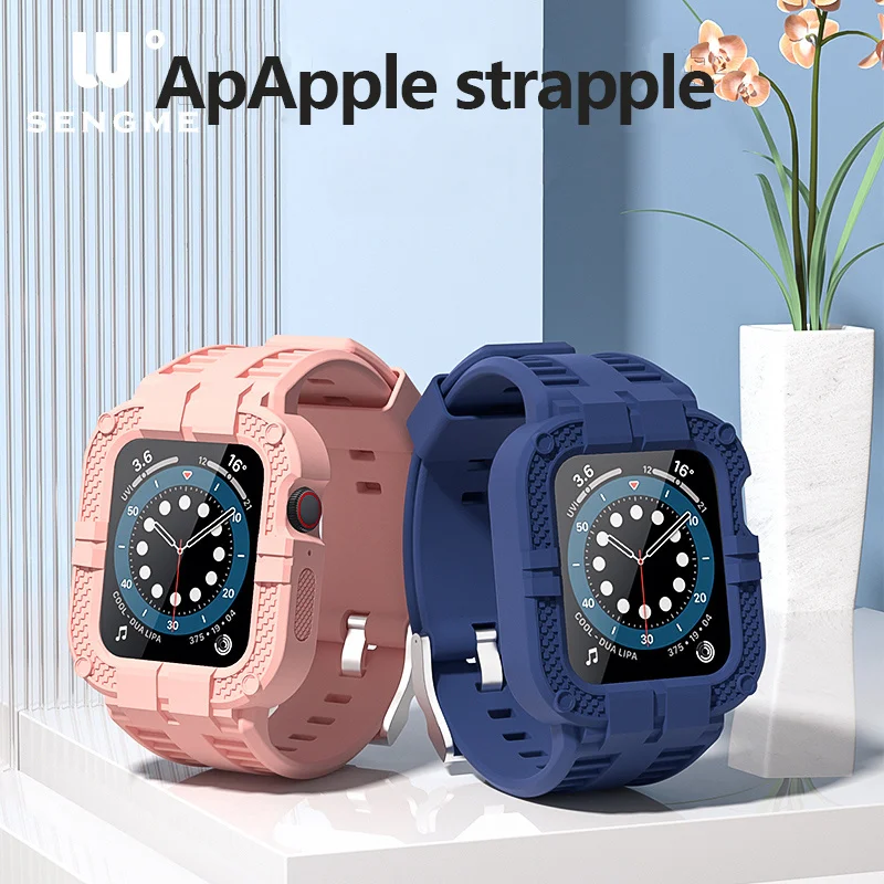 Чехол для часов Apple Watch Series 7 45 мм 41 спортивный ремешок смарт-часов Iwatch 6 SE 5 4 3 2 38 40 44 |