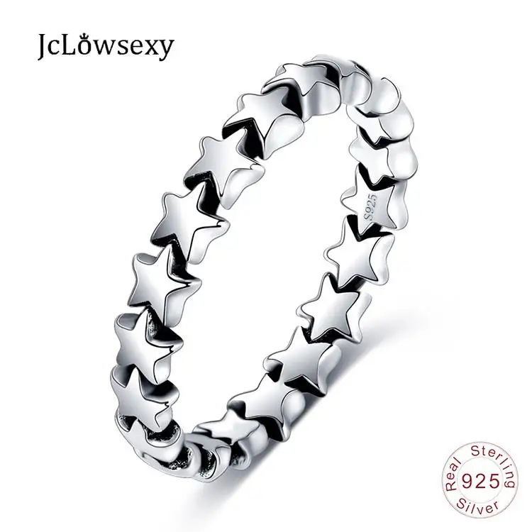JcLowsexy горячая Распродажа серебряное кольцо для вечеринки с пентаграммой женщин