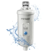 miniwell shower filter high pressure for bath head water saving hair loss and hard water