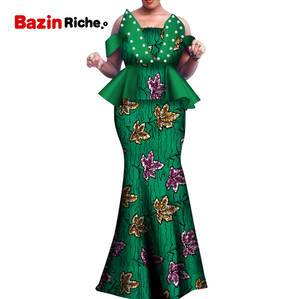 Африканский Воск принтом комплект из двух предметов 2021 в африканском стиле фут