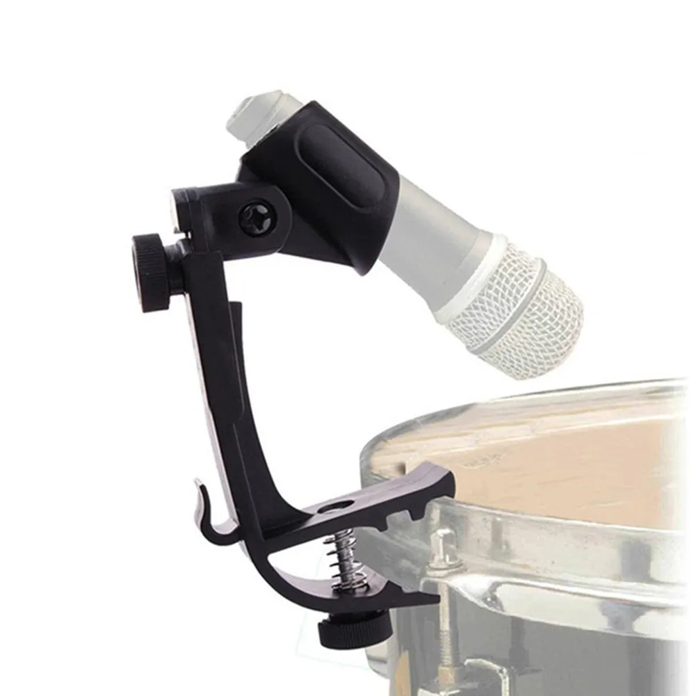 2 Pcs Adjustable Clip On Drum Rim Shock Mount Microphone Mic Clamp Holder M00661 For Percussion Instruments Mounts Stands Tools enlarge
