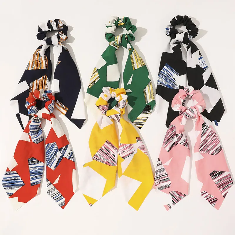 Модные резинки для волос повязка с большим принтом кешью веревочное кольцо