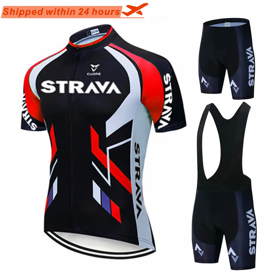 Новинка 2021 летний комплект трикотажных изделий STRAVA для велоспорта дышащая