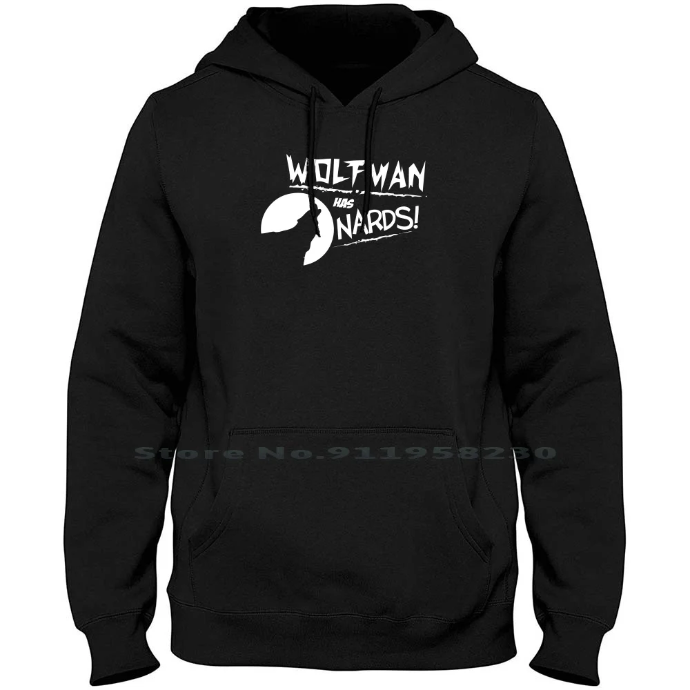 

Мужская и Женская толстовка Wolfman Has Nards, пуловер, свитер большого размера 6XL, хлопковая модная трендовая Футболка с волком