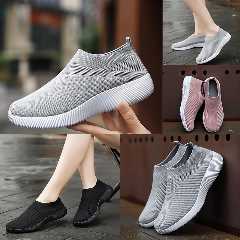 

New high quality wholesale moms shoes flying socks womens shoes cross border leisure soled sports shoes elderly shoes 39