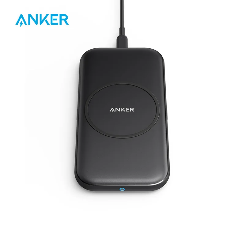 

Anker Wireless Charger, PowerWave Base Pad Qi-Certified 7.5W for iPhone 11 10W for Galaxy S10 and more(No AC Adapter)