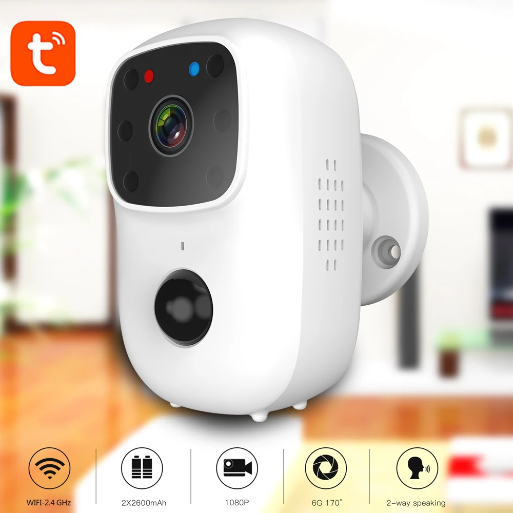 

Tuya Wireless Camera 1928*1088 HD WiFi Smart Video Doorbell Camera PIR Night Vision Visual Recording Security Door Bell Monitor