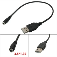 0 25m usb port to 3 51 35 mm female inner dc barrel jack power cable connector 5v 2a for small electronics devices accessories