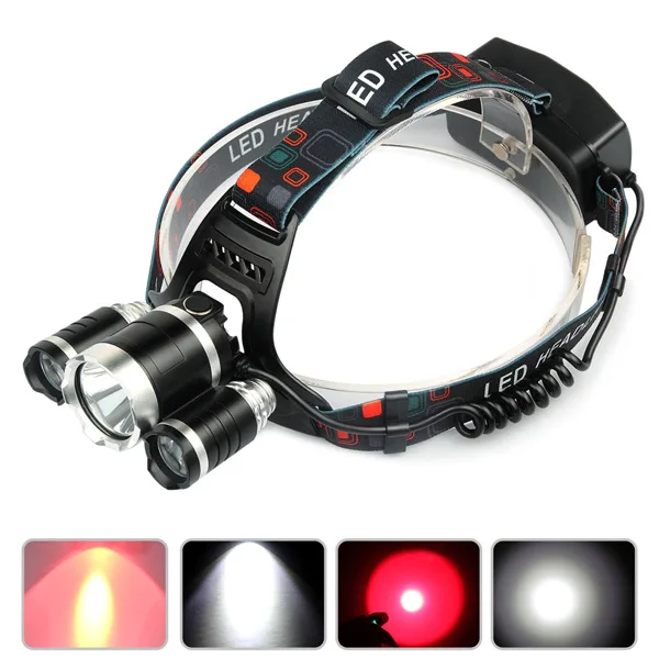 Мощный яркий светодиодный налобный фонарь мощный водонепроницаемый сильный