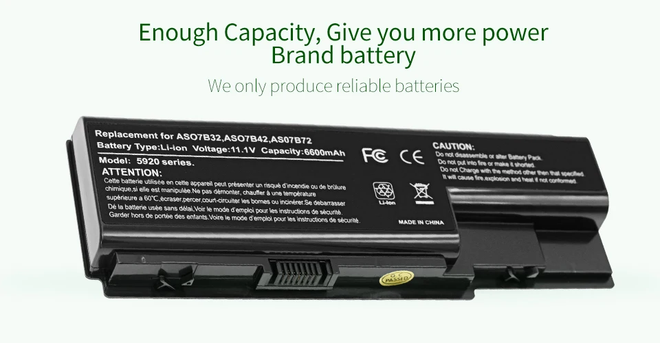 ApexWay 11,1 v аккумуляторная батареядля ноутбука acer Aspire AS07B31 5220 5230 5235 5300 5310 5315 5320 5330 5520 5520G 5920 6530G 6930 6930G