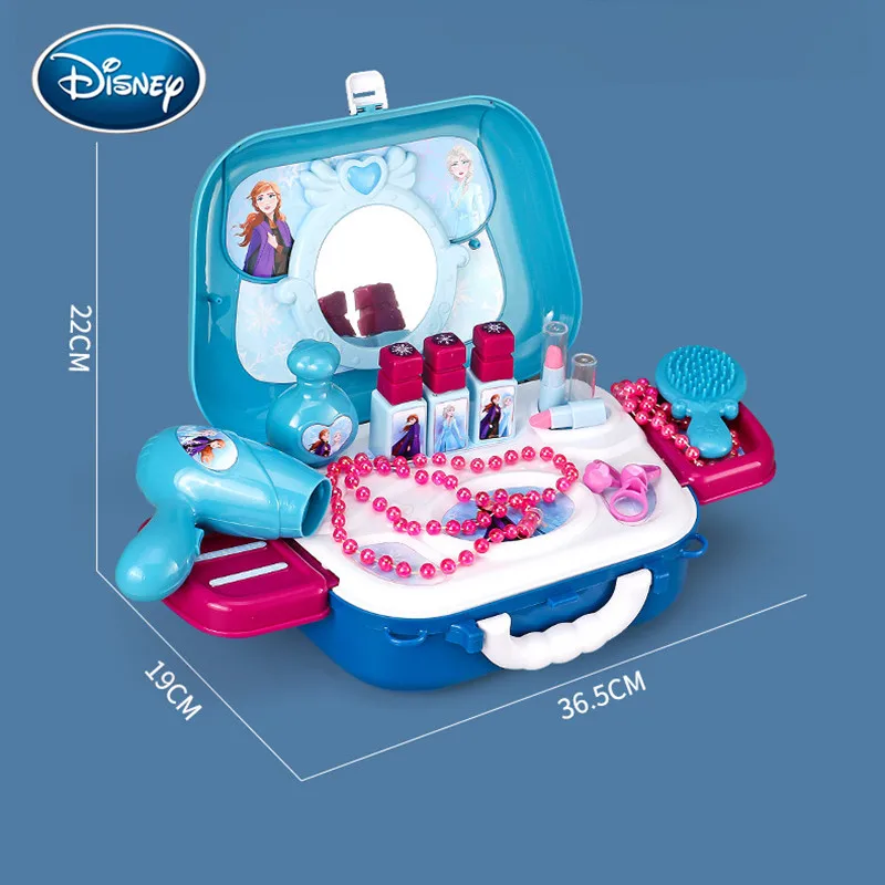 Disney Toy Frozen 2 Makeup Handbag Toy Makeup Child Simulation Girl Play House Makeup Tool Gift Set
