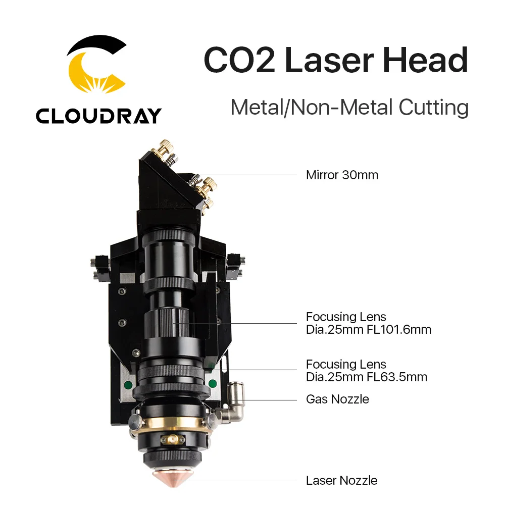 Cloudray 150 500W CO2 лазерная режущая головка металлический неметаллический гибридный