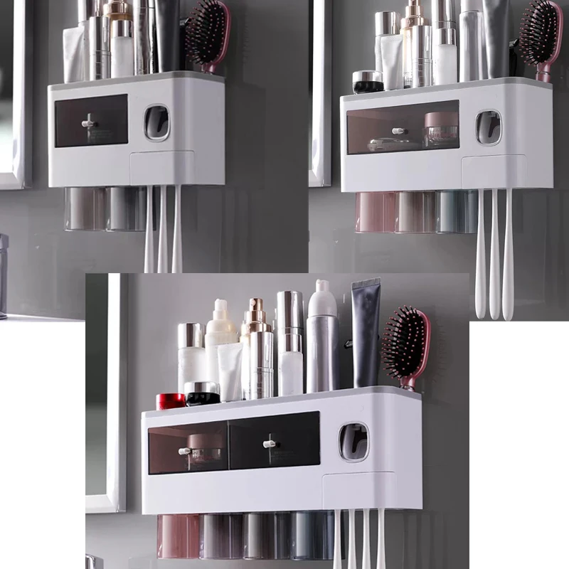 

stand for toothbrush Toothbrush holder bathroom organizers toothbrush holder black for bathroom bathroom shelf Bathroom storage