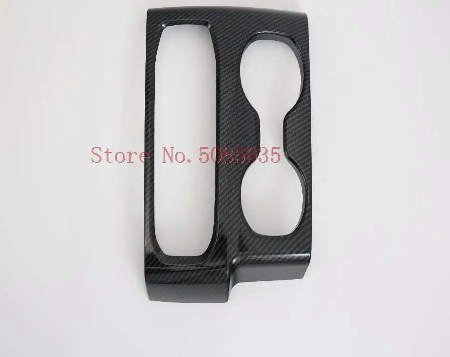 

For Hyundai Santa Fe 2019 2020 Carbon Fiber Trim Cup Holder Decorative Frame Decal Cover Sticker Cover Car Styling Accessories