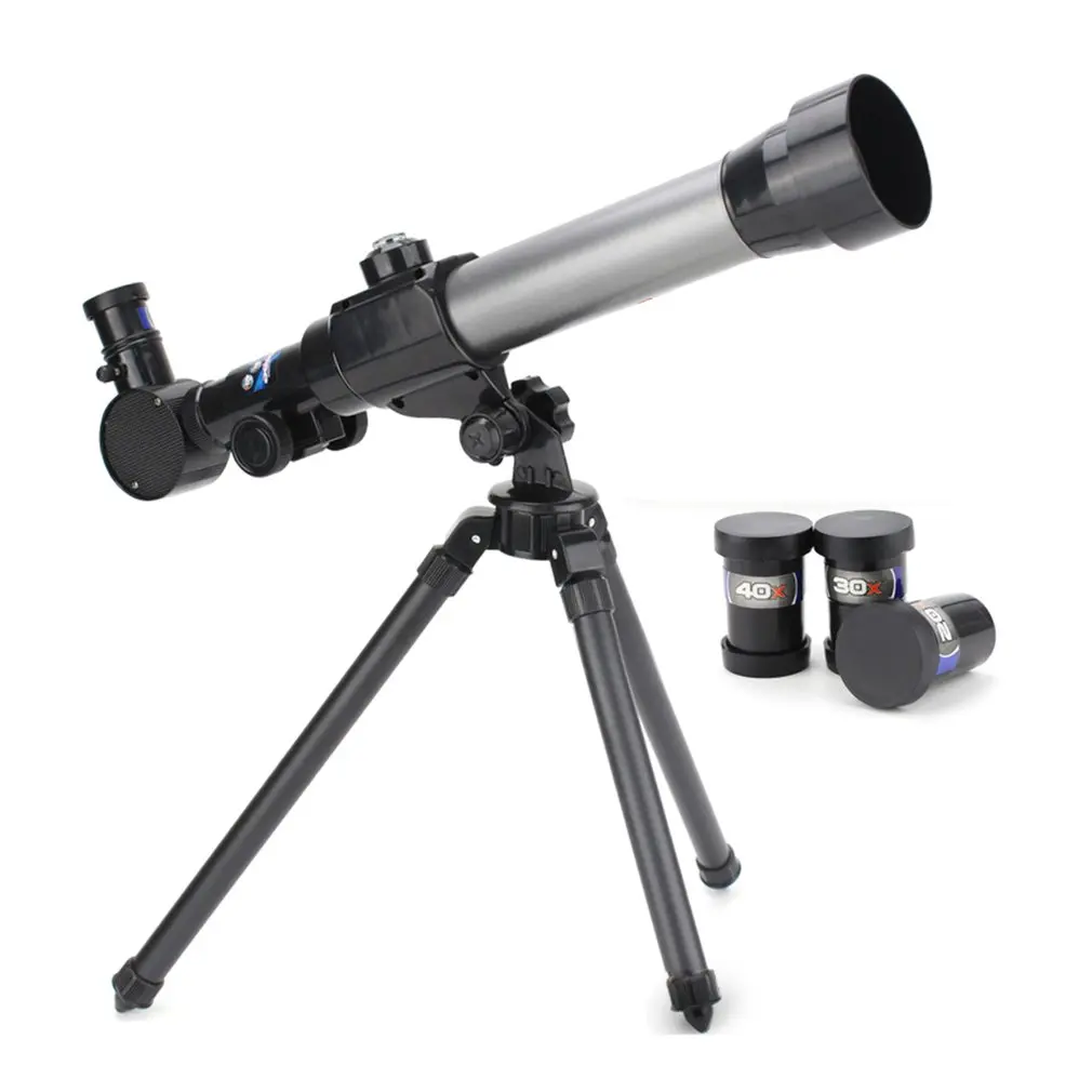 

Refractive Astronomic Telescope with Tripod Adjustable Lever 40X Zoom Refractor Monocular Scope Educational Toy for Children