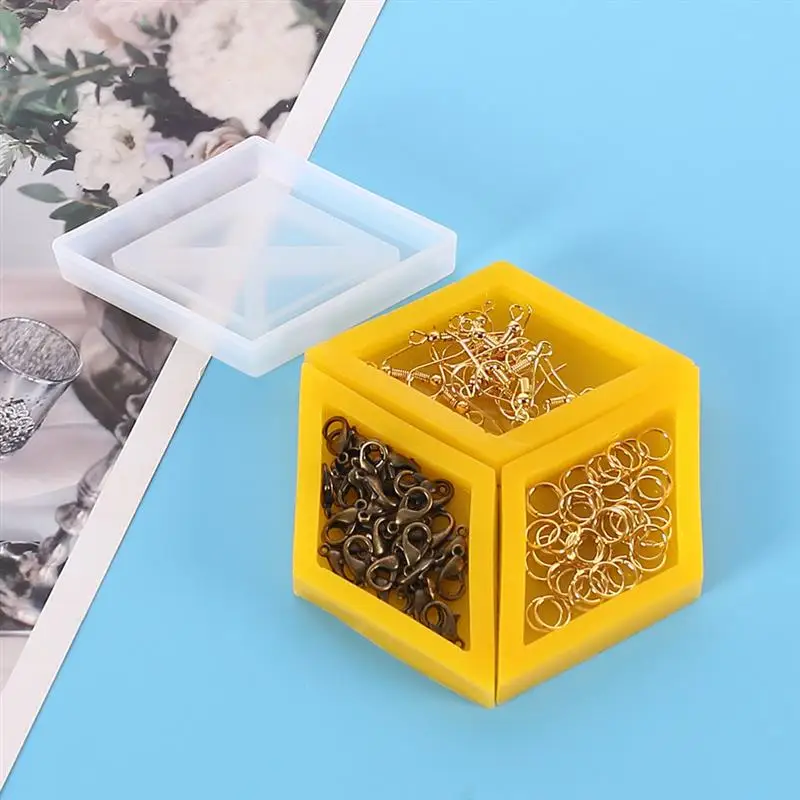 

Crystal Resin Coaster Geometric Tray Silicone Mold Resin Casting Mould Pentagonal Rhombus Storage Tray DIY Handmade Resin Crafts