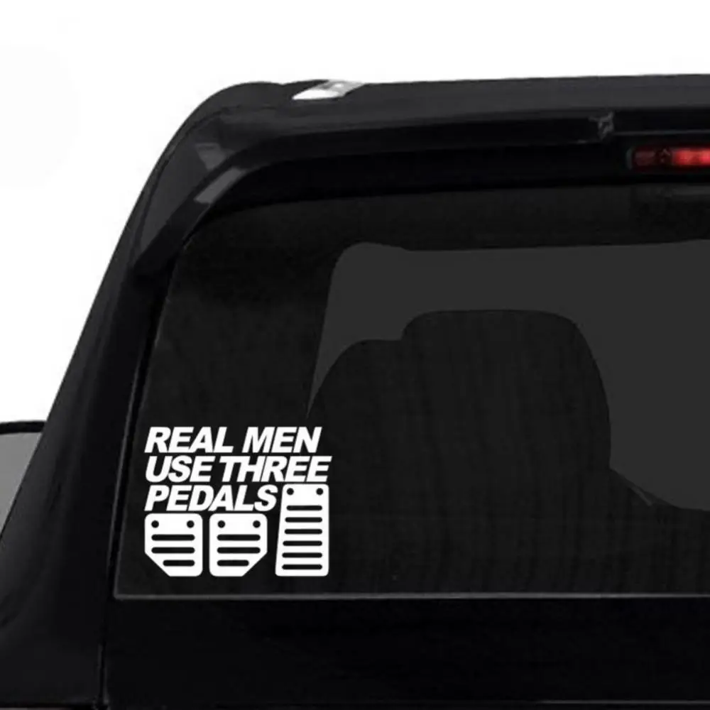 

55% Dropshipping!!Real Men Use Three Pedals Car Vehicle Window Bumper Funny Decal Sticker Decor