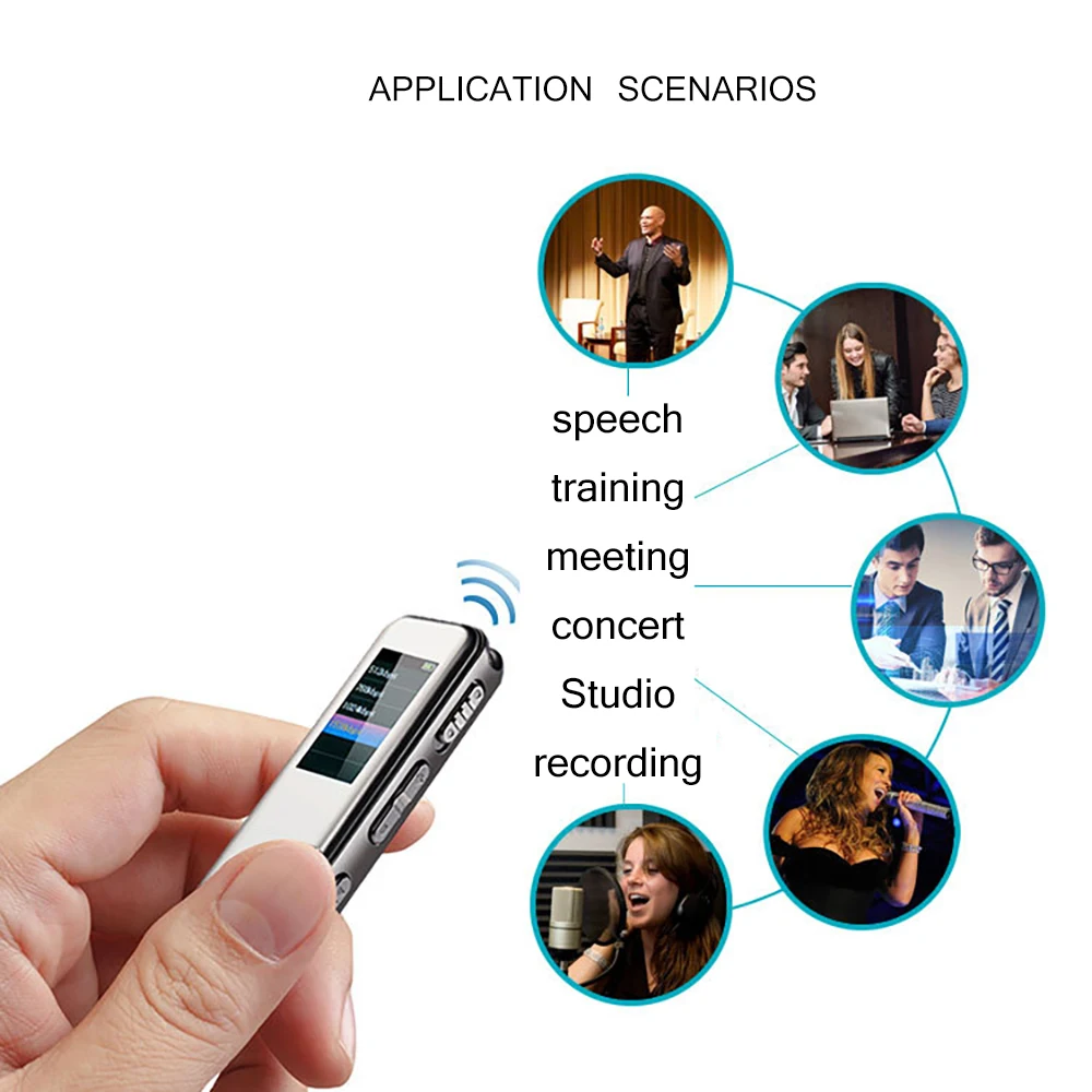 

Digital Voice Recorder 360 surround recording Color Display Voice Recorder USB Flash Drive Audio Sound Dictaphone Portable