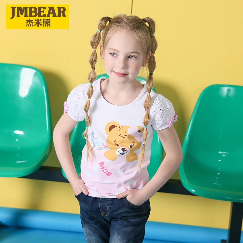 JMBEAR/детская одежда женские летние новые повседневные топы для детей | Детская и