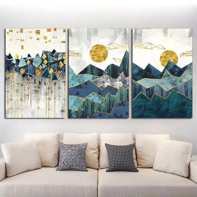 

Nordic Abstract Posters Canvas Painting Mountain Landscape Poster And Prints Wall Art Picture Decor For Living Room Pictures
