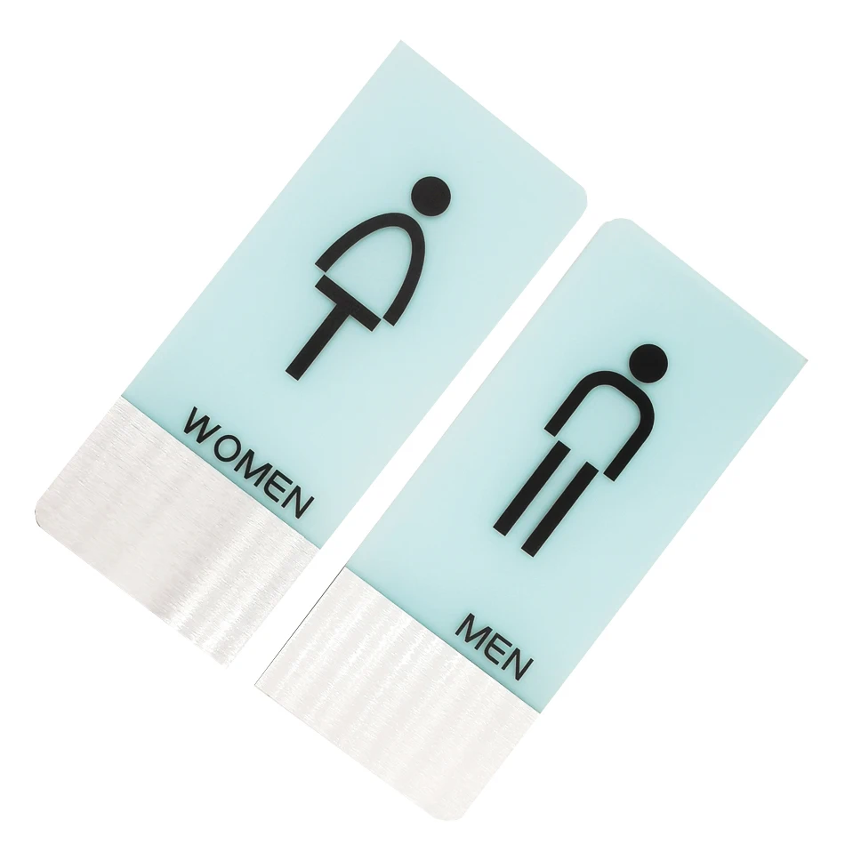 Знак унитаза для мужчин и женщин знаки туалета матовая акриловая алюминиевая