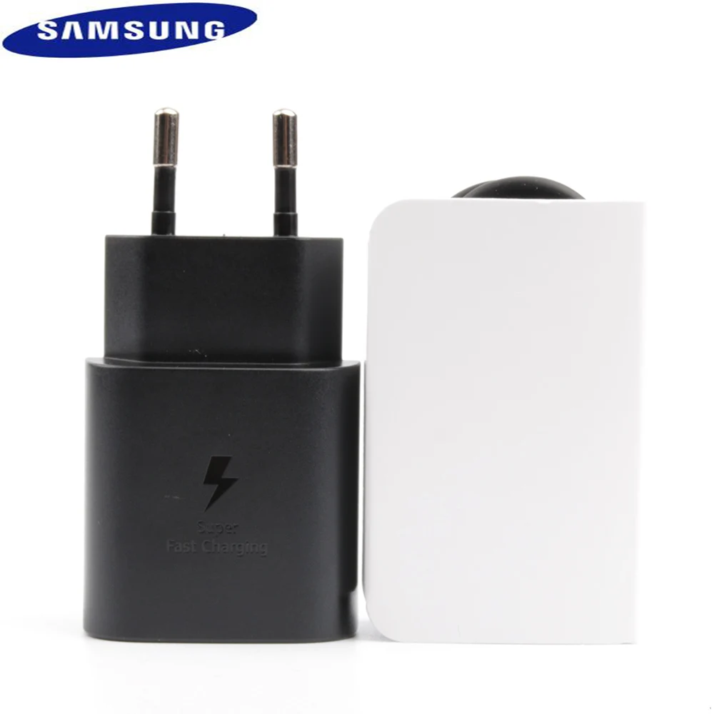 

Original Samsung Galaxy Note 10 25W Super Fast Charging Adapter PD Charger 100CM USB C To USB C Cable For S20 Ultra S20+ A71 A91