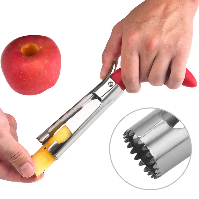 New Stainless Steel Apple Core Cutter Knife Corers Fruit Slicer Multi-function Cutting Vegetable Pear Removed Kitchen Tools | Дом и сад