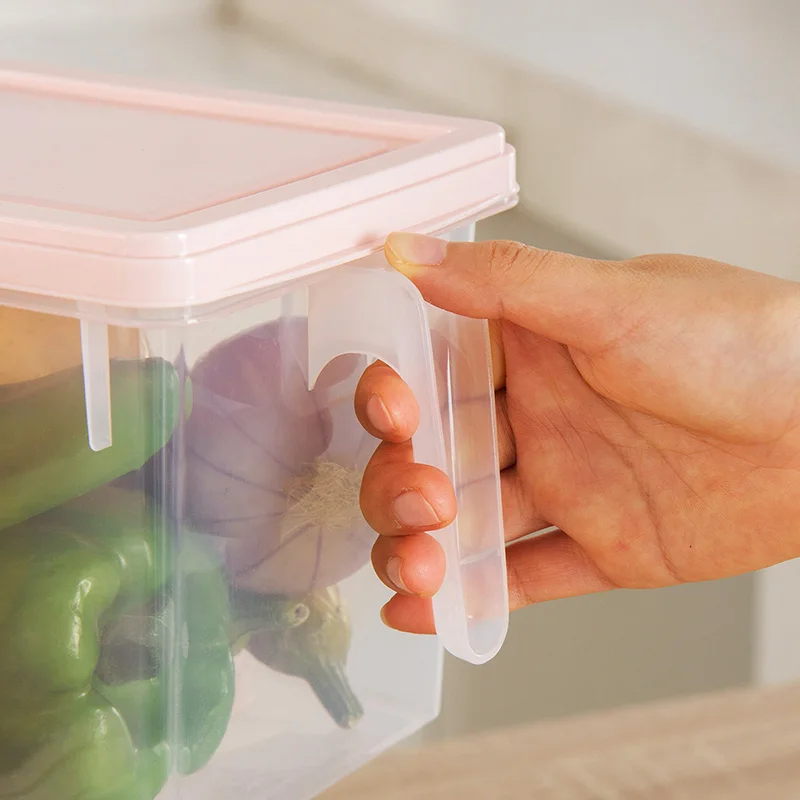 Кухонный Контейнер для хранения с крышкой Органайзер холодильника чехол ручкой