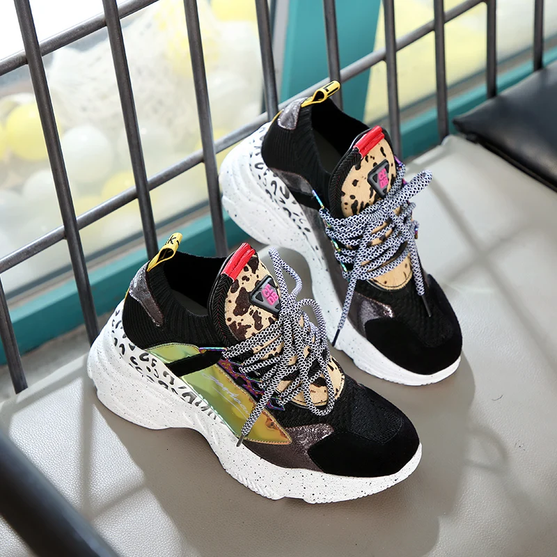 BOUSSAC женские уличные кроссовки на массивном каблуке коллекция 2019 года сезон