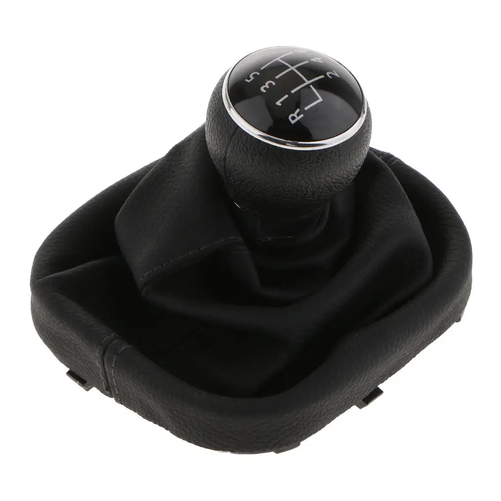 

6-Speed Gear Shift Knob Gaitor Boot Leather For VW TOURAN 2003-2010