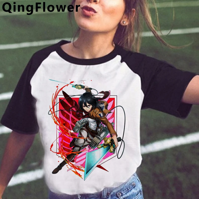 

Attack on Titan Shingeki No Kyojin clothes female kawaii vintage summer top kawaii graphic tees women