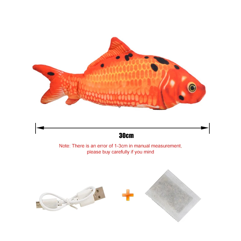 Интерактивная рыбка для кошек игрушка с USB-зарядкой компактный электрический