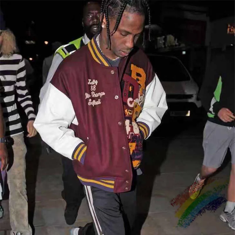 

Теплые 2019FW Astroworld принтом Трэвиса Скотта, хаос буквами стадион Курточка бомбер Для мужчин Для женщин Для мужчин 1:1 Куртка высокого качества ...