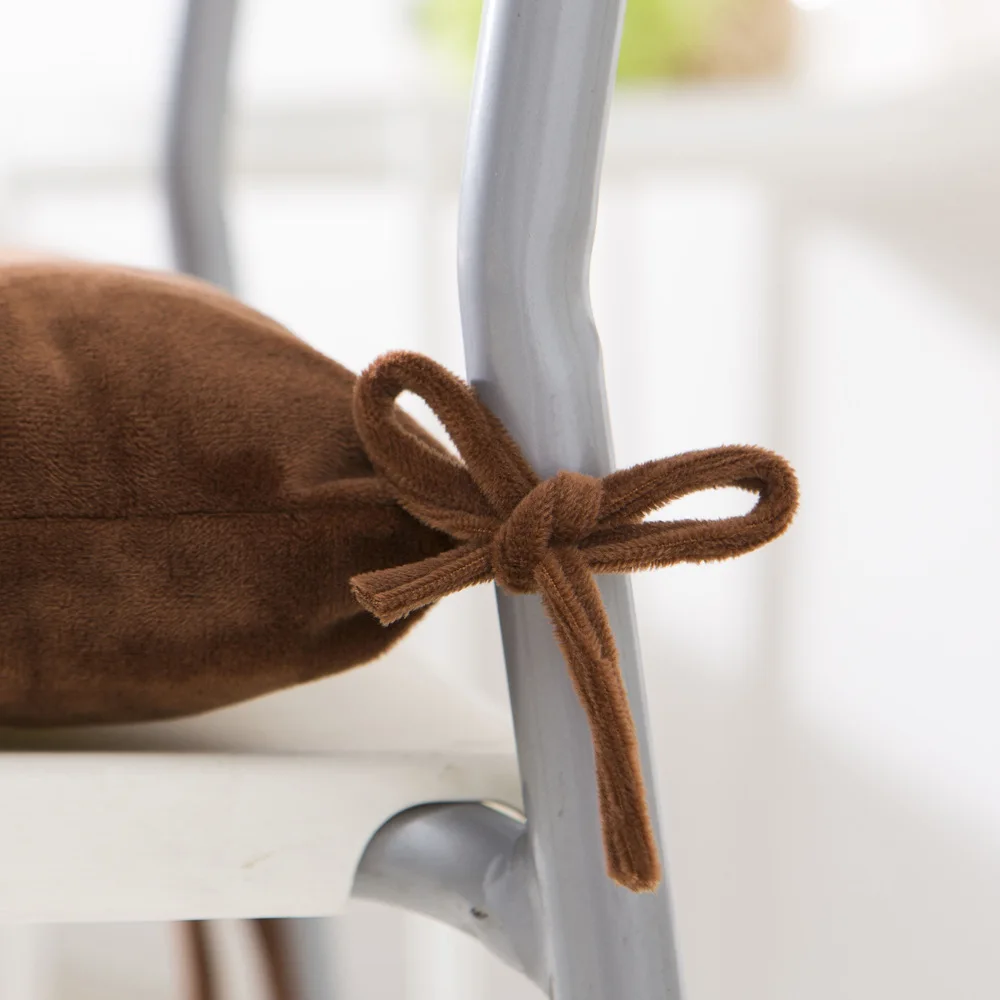 

2PCS Crystal Velvet Cushion Office Computer Chair Cushion Solid Color Plush Warm Classroom Seat Cushion Home Square CushionLD291