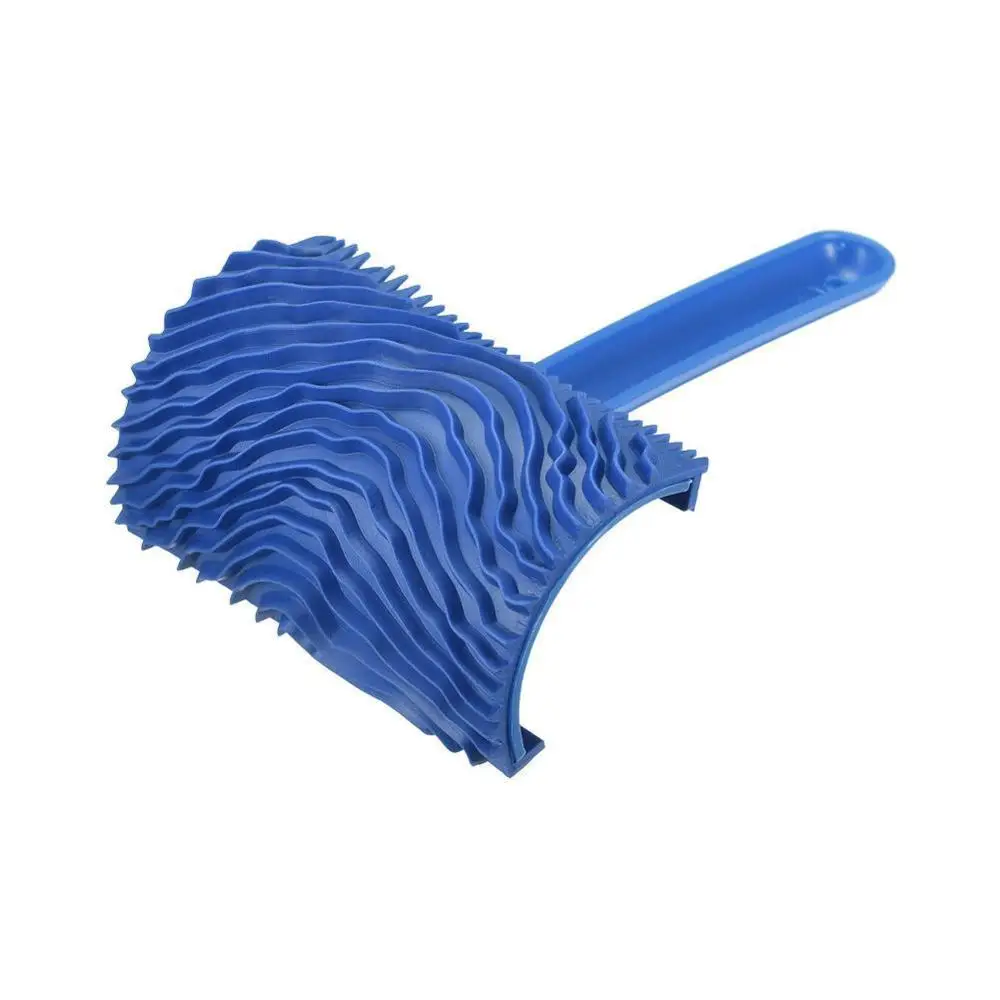 

Blue Rubber Wood Grain Paint Roller DIY Graining Painting Wall Pattern Tool Grain Handle Tool Roller Home Wood with Paintin G4Z0