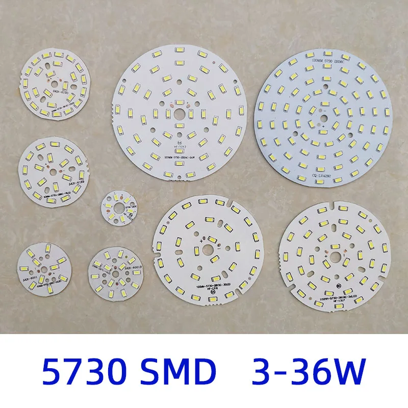 Светодиодный SMD 5730 чип 3 Вт 5 7 9 12 15 18 24 36 шарик Яркость светильник доска для