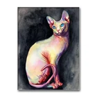 Набор для алмазной вышивки кошка Sphynx, картина с животными, полноразмернаяКруглая Мозаика, стразы, картина, вышивка крестиком
