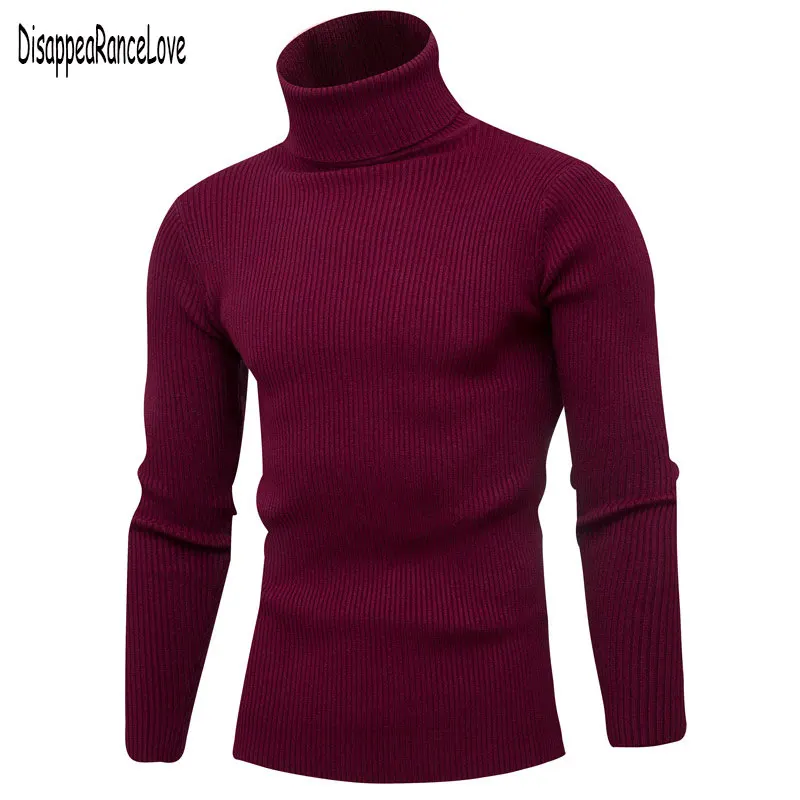 Мужской теплый кашемировый свитер Disappearancelove классический приталенный