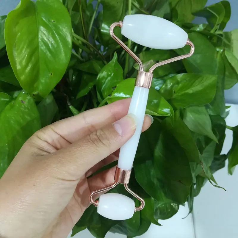 Великолепные белые мраморные массажные ролики натуральные драгоценные камни