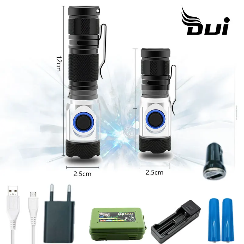 DUI Новый 4 * XPG светодиодный Многофункциональный тактический USB Мощный мини