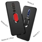 Nokia8 чехол для телефона Nokia 8,1 Plus X71 6 ГБ 128 ГБ мягкий черный силиконовый магнитный автомобильный держатель кольцо чехол для Nokia 8 Funda