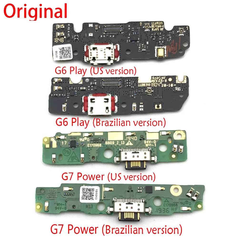 

Original New USB Charging Port Connector Dock Board Flex Cable With Microphone For Moto G4 G5 G6 Play G3 E5 E4 Plus G7 Power G30